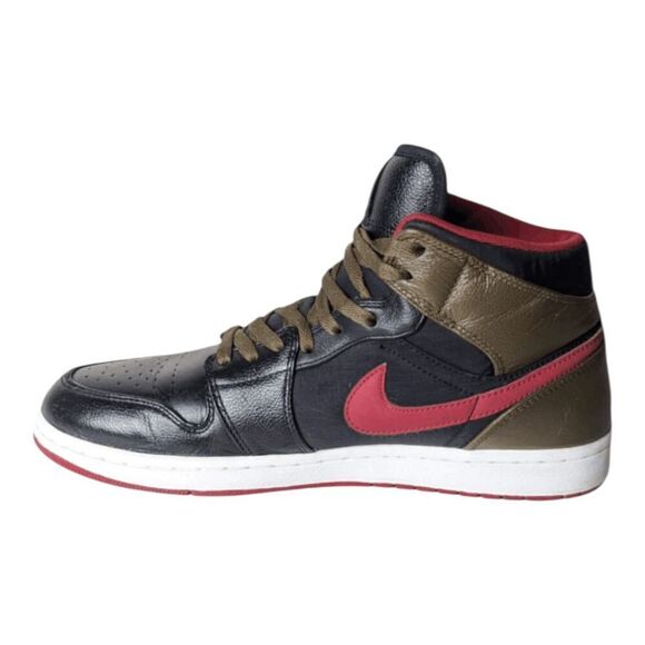 NIKE Air Jordan 1 Phat \'Black Red Olive\' Sneakers Size 11
